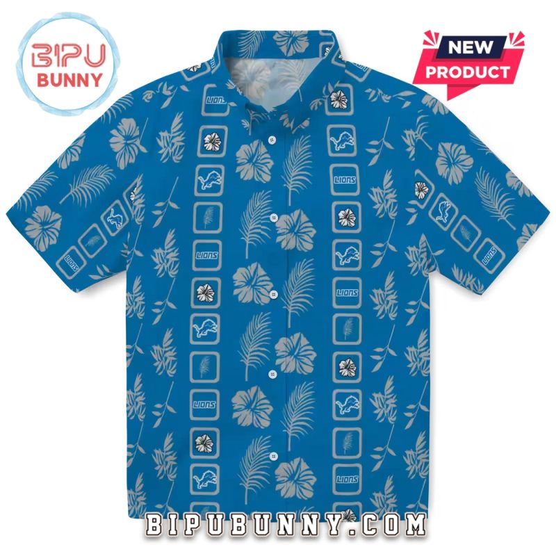 Detroit Lions Framed Floral NIke Hawaiian Shirt