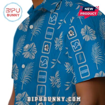 Detroit Lions Framed Floral NIke Hawaiian Shirt