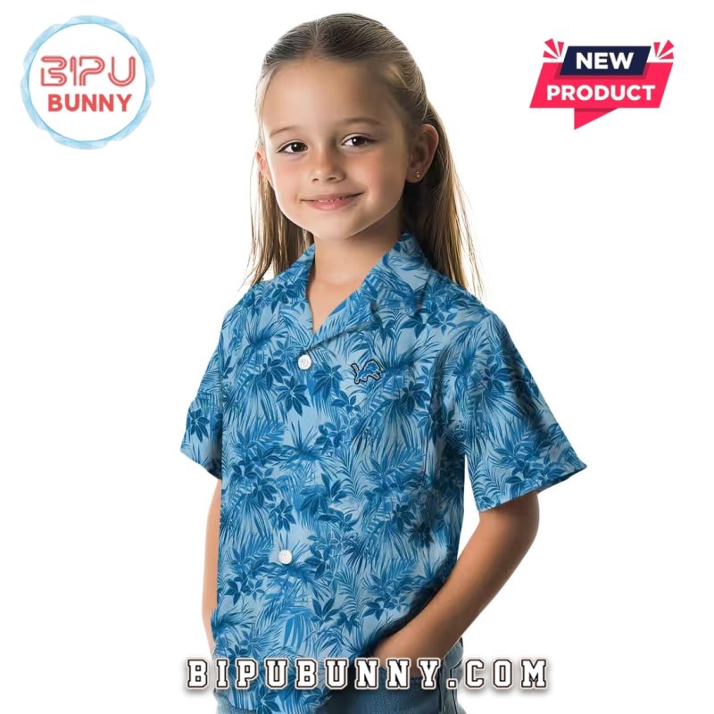 Detroit Lions Leafy Style Hawaiian Shirt