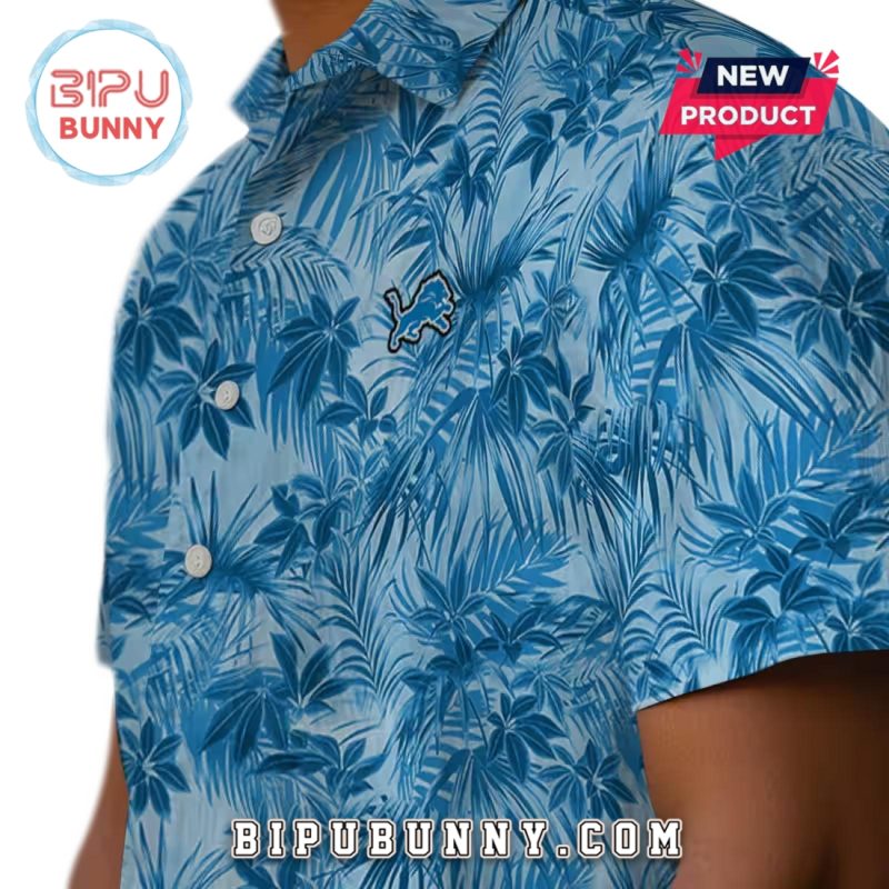 Detroit Lions Leafy Style Hawaiian Shirt