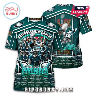 Eagles 2025 Super Bowl Champions Signatures Hoodie