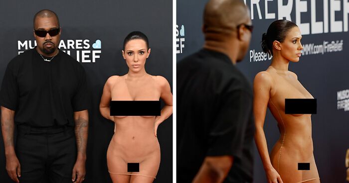 Kanye West and Bianca Censori at the Grammy Awards