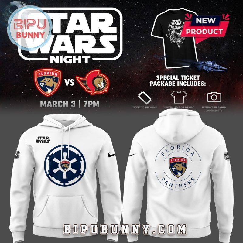 Florida Panthers Hockey NHL 2025 Star Wars Night Hoodie