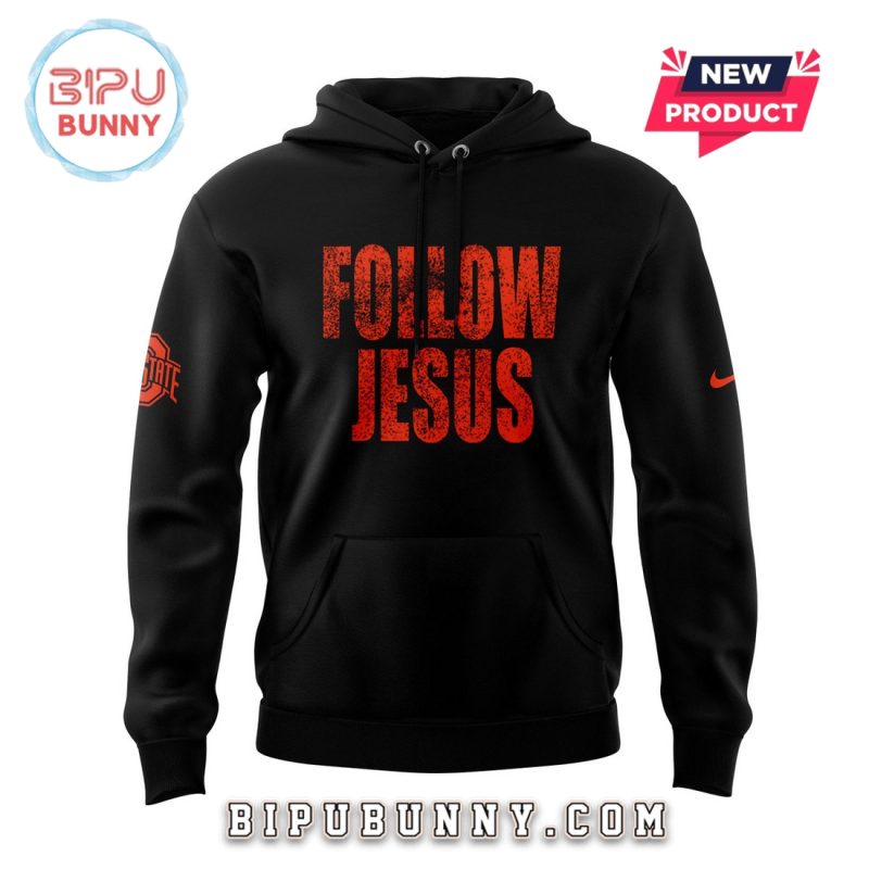 Follow Jesus Ohio State Football Black Hoodie