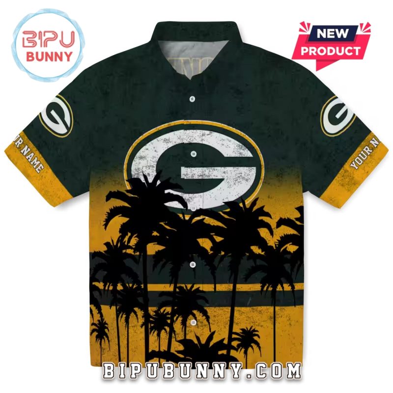 Green Bay Packers Sunset Style Hawaiian Shirt