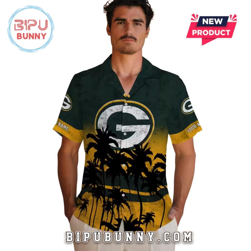 Green Bay Packers Sunset Style Hawaiian Shirt