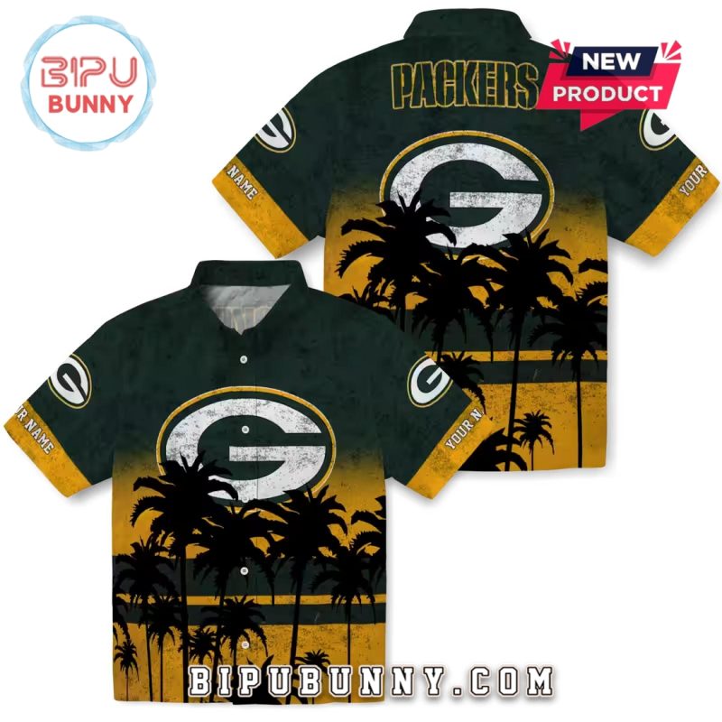 Green Bay Packers Sunset Style Hawaiian Shirt