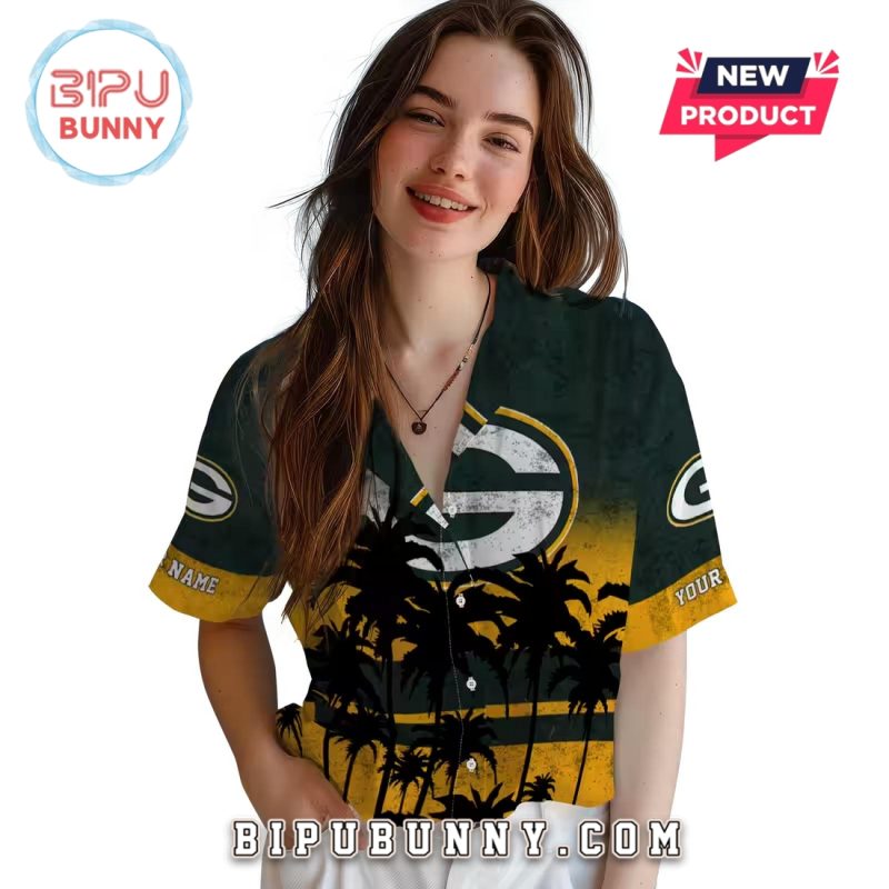 Green Bay Packers Sunset Style Hawaiian Shirt