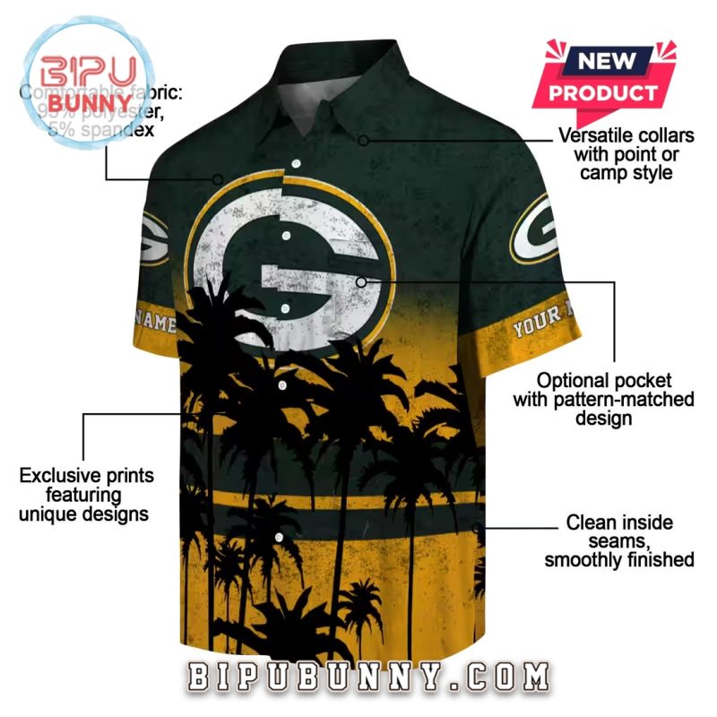 Green Bay Packers Sunset Style Hawaiian Shirt