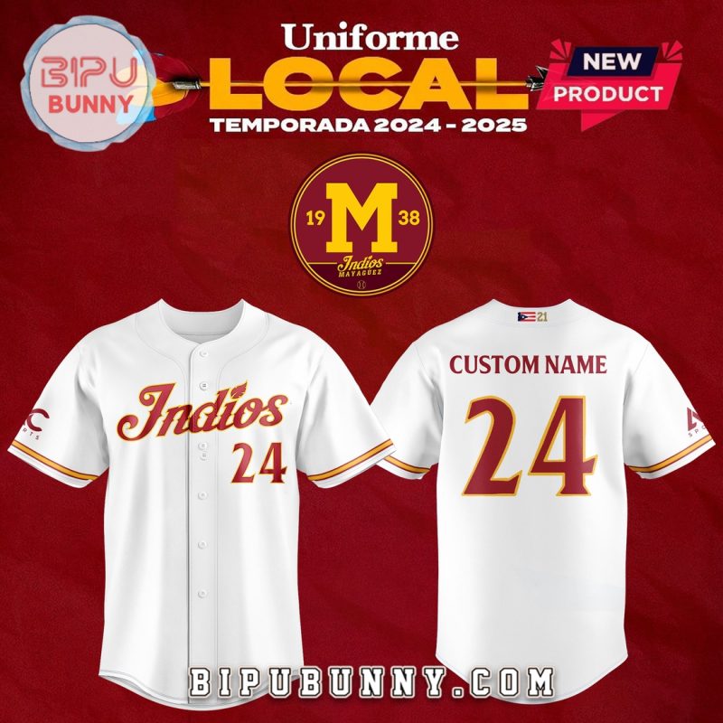 Indios de Mayaguez LBPRC Alterno Temporada White Baseball Jersey