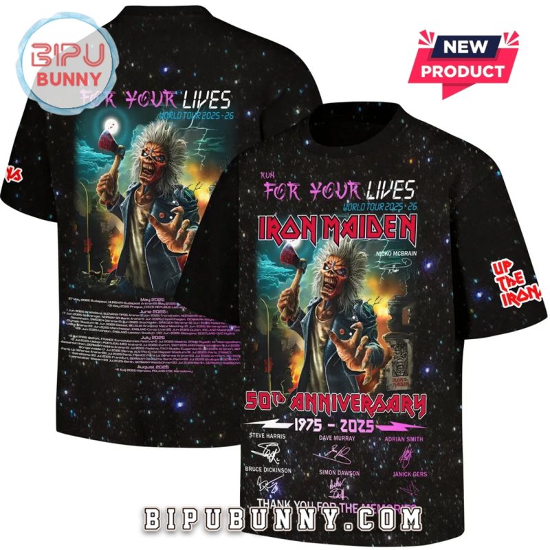 Iron Maiden 50th Anniversary Run For Your Lives Shirt