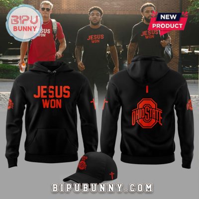 Jesus Won Ohio State Football Black Hoodie Set