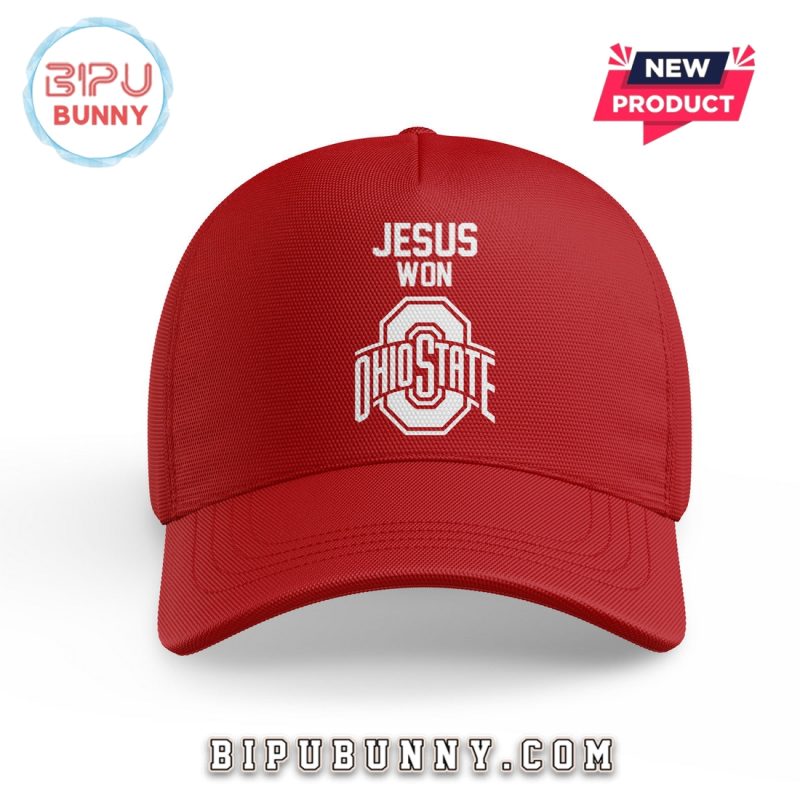 Jesus Won Ohio State Football Red Hoodie Set