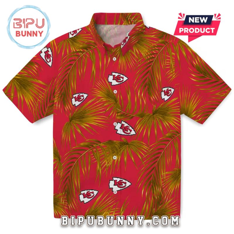 Kansas City Chiefs Leafy Palms Hawaiian Shirt