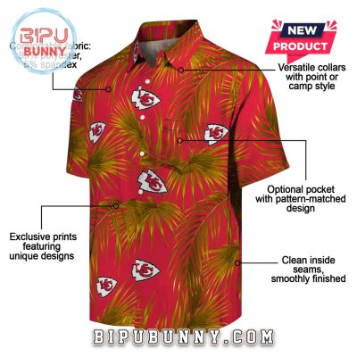 Kansas City Chiefs Leafy Palms Hawaiian Shirt