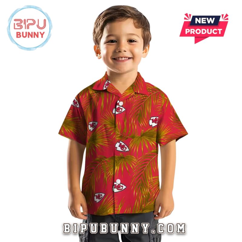 Kansas City Chiefs Leafy Palms Hawaiian Shirt