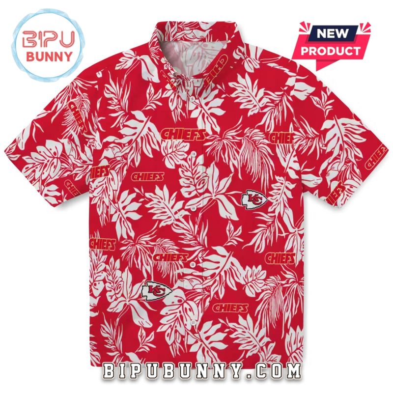 Kansas City Chiefs Tropical Leaf Hawaiian Shirt