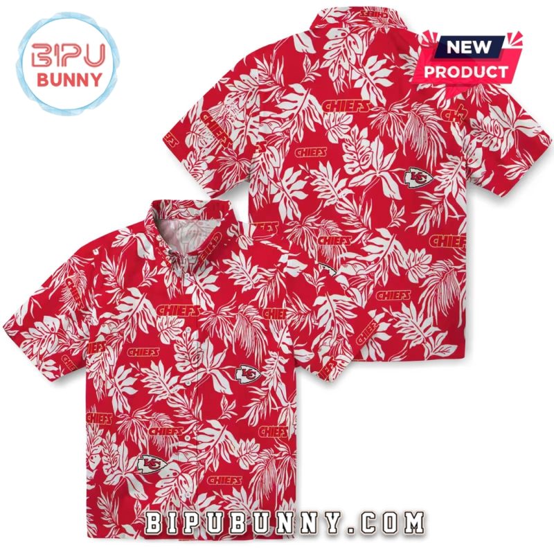 Kansas City Chiefs Tropical Leaf Hawaiian Shirt