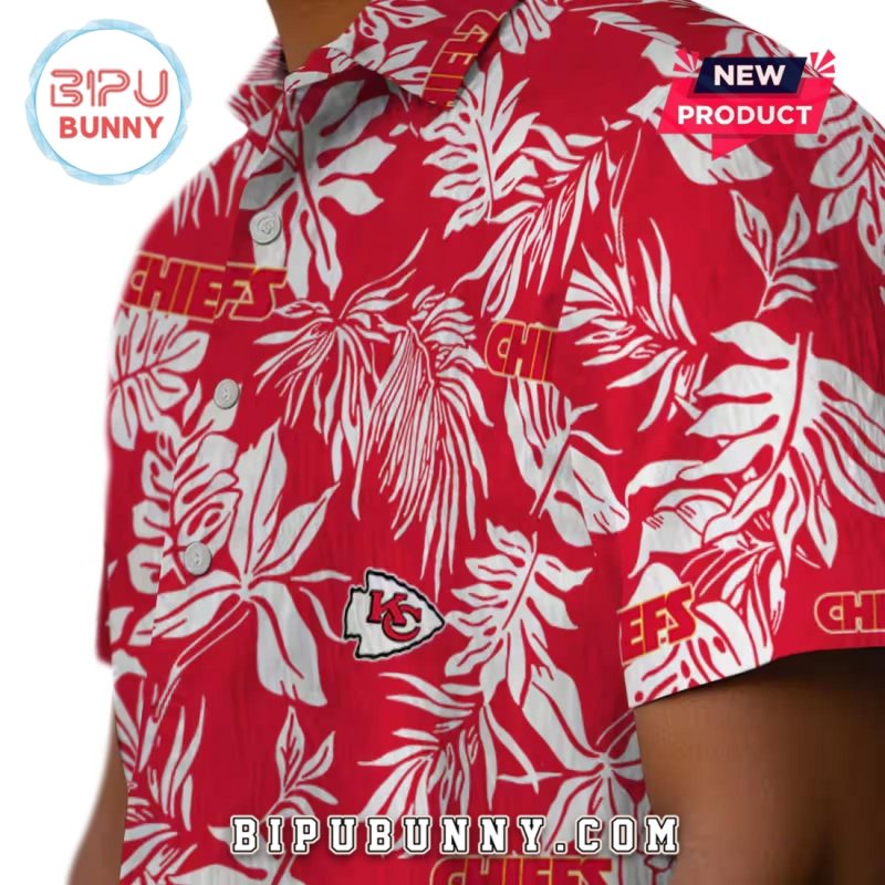 Kansas City Chiefs Tropical Leaf Hawaiian Shirt