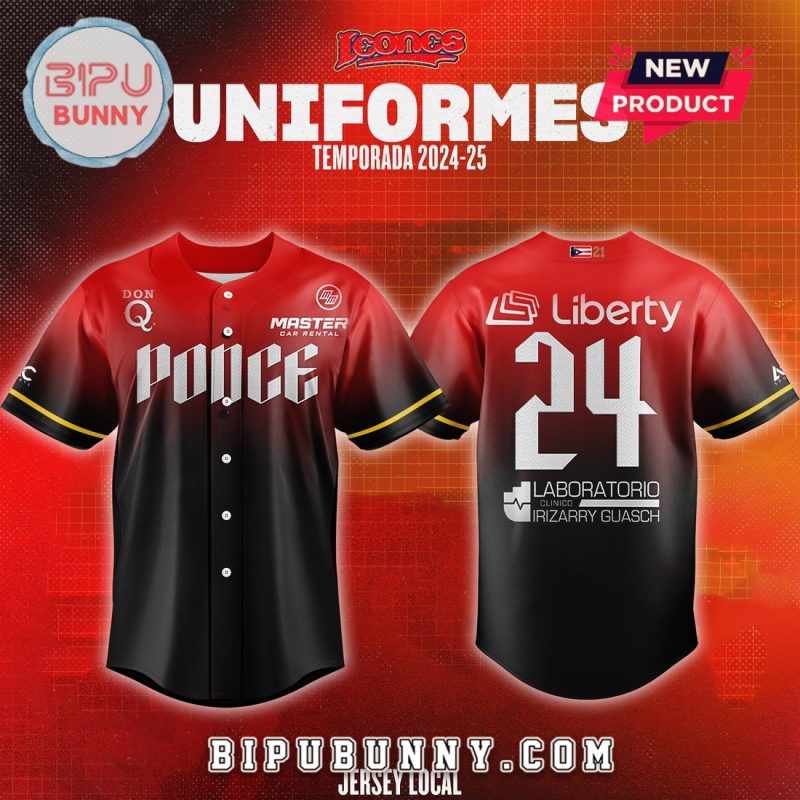 Leones de Ponce LBPRC Temporada 2024 25 Baseball Jersey