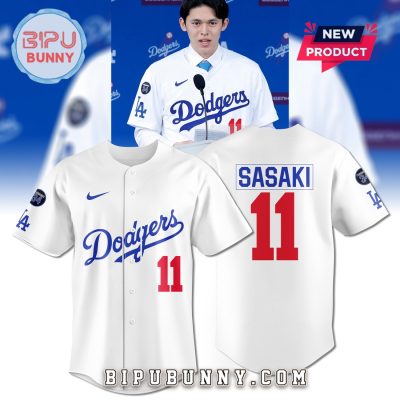 Los Angeles Dodgers Roki Sasaki 11 White Baseball Jersey