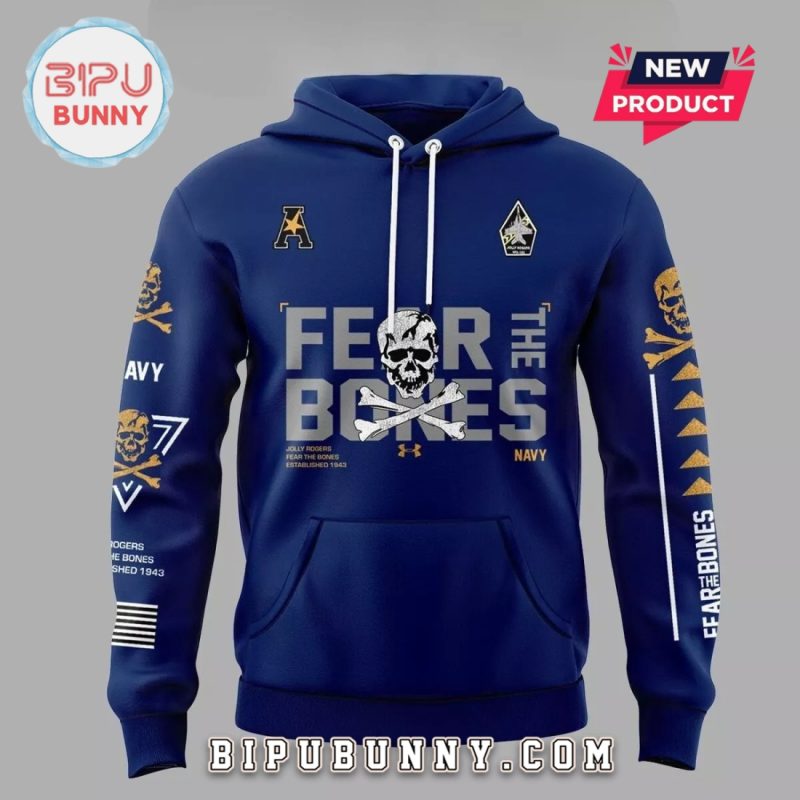 Navy Midshipmen Fear the Bones Nike Hoodie