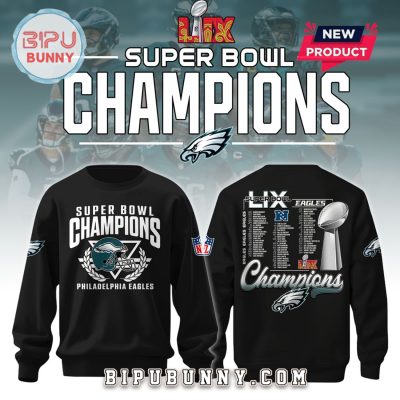 New Philadelphia Eagles Super Bowl LIX Champions Hoodie