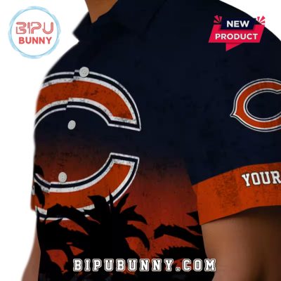 Personalized Chicago Bears Sunset Pattern Hawaiian Shirt