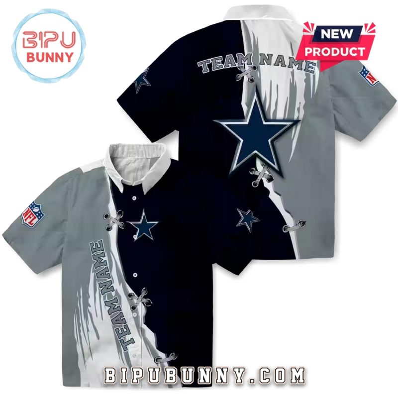 Personalized Dallas Cowboys Edgy Streaks Hawaiian Shirt