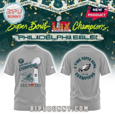 Philadelphia Eagles 2-Time Super Bowl LIX Champions Hoodie