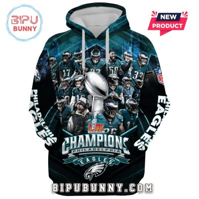 Philadelphia Eagles 2025 Champions Super Bowl LIX Hoodie