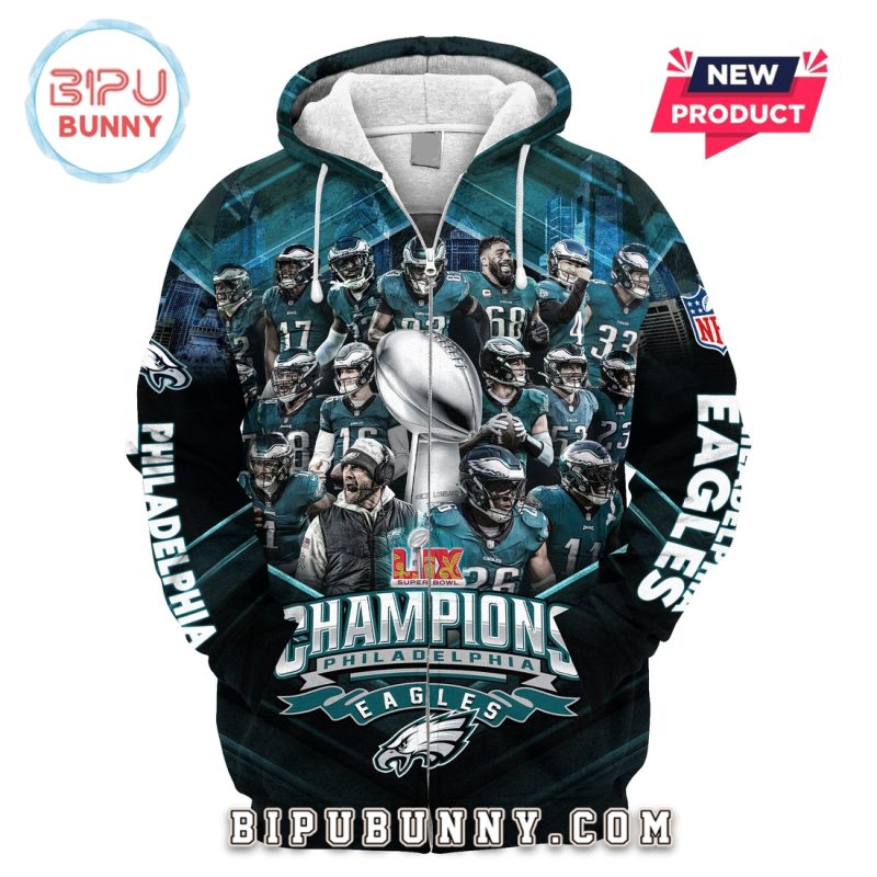 Philadelphia Eagles 2025 Champions Super Bowl LIX Hoodie