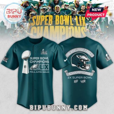 Philadelphia Eagles 2025 Super Bowl Baseball Jersey