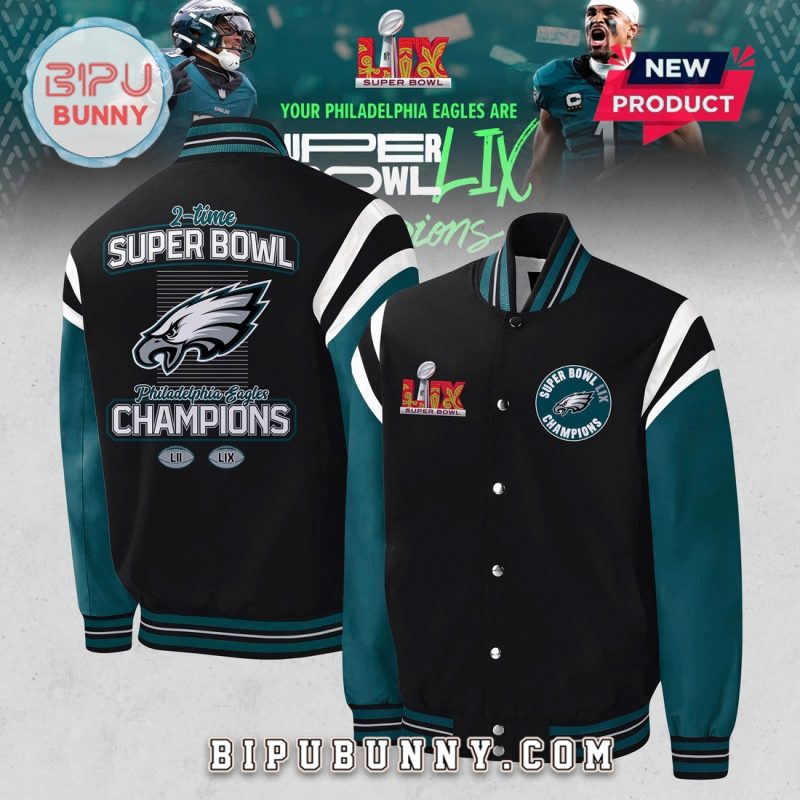 Philadelphia Eagles 2025 Super Bowl Champions Baseball Jacket