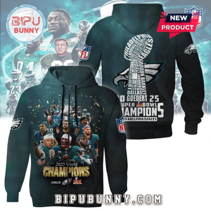 Philadelphia Eagles 2025 World Champions Hoodie