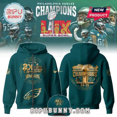 Philadelphia Eagles 2X Super Bowl Champions Hoodie Set