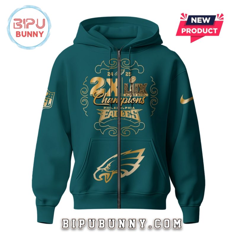 Philadelphia Eagles 2X Super Bowl Champions Hoodie Set