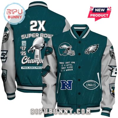 Philadelphia Eagles 2X Super Bowl Champions Varsity Jacket