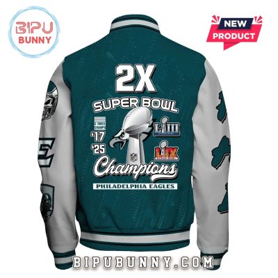 Philadelphia Eagles 2X Super Bowl Champions Varsity Jacket