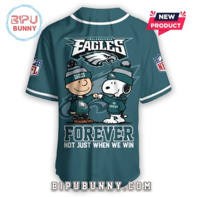 Philadelphia Eagles Funny Snoppy Baseball Jersey