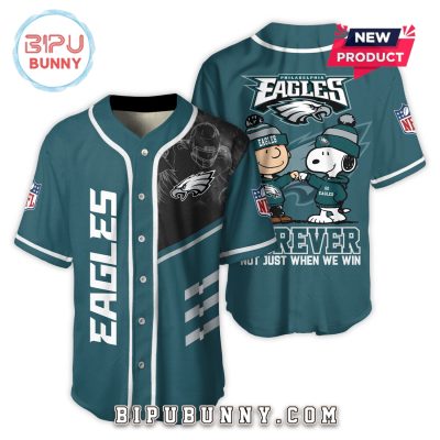 Philadelphia Eagles Funny Snoppy Baseball Jersey