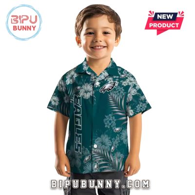 Philadelphia Eagles Hibiscus Green Hawaiian Shirt