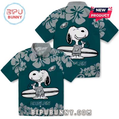 Philadelphia Eagles Snoopy Surf Hawaiian Shirt