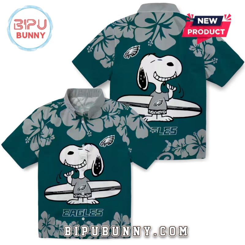 Philadelphia Eagles Snoopy Surf Hawaiian Shirt