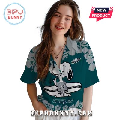 Philadelphia Eagles Snoopy Surf Hawaiian Shirt