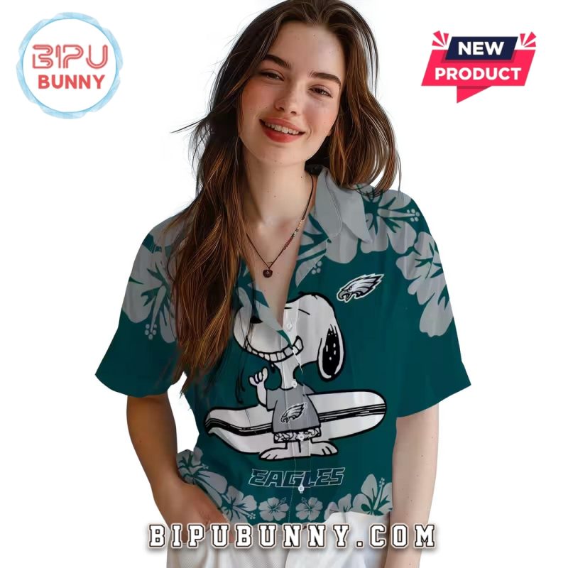 Philadelphia Eagles Snoopy Surf Hawaiian Shirt