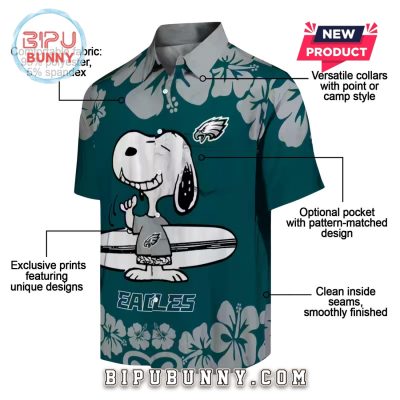 Philadelphia Eagles Snoopy Surf Hawaiian Shirt