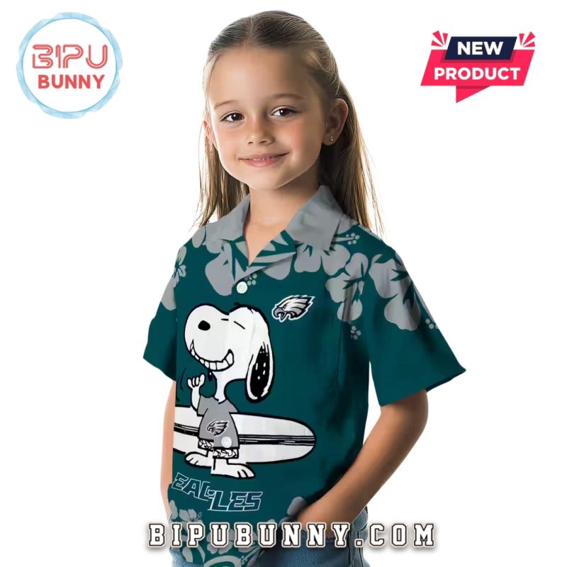 Philadelphia Eagles Snoopy Surf Hawaiian Shirt