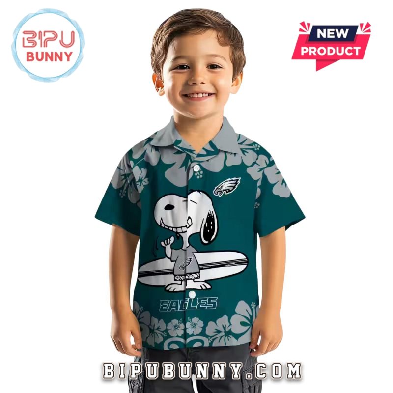Philadelphia Eagles Snoopy Surf Hawaiian Shirt