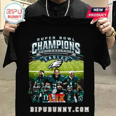 Philadelphia Eagles Super Bowl 2025 LIX Champions T-Shirt